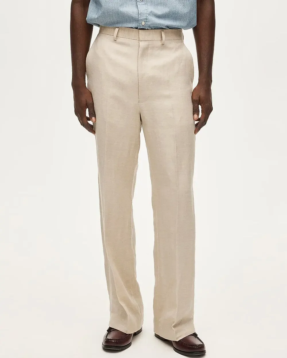 NWT J Crew Crosby Classic-Fit Suit Pant in Irish Cotton-Linen Blend 36 x 34